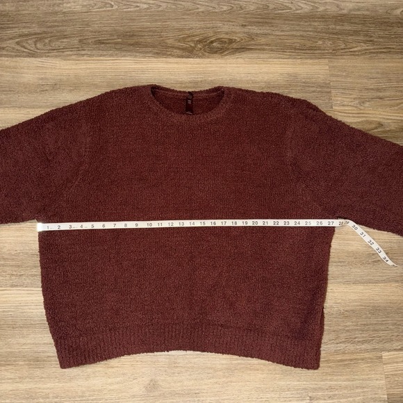 Skims Unisex Chocolate Brown Cozy Knit Pullover Sweatshirt 2x/3x Fuzzy Warm - Picture 4 of 7